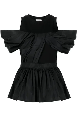 Alexander McQueen Top con hombros descubiertos y peplum