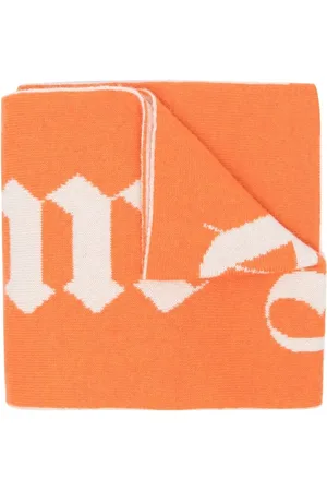 Palm Angels Mascada tejida con logo en intarsia