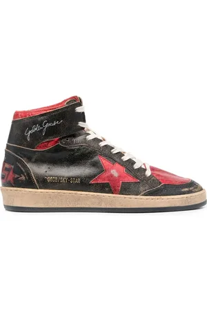 Golden Goose Tenis altos con efecto envejecido