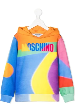 Moschino Hoodie con logo y diseño color block