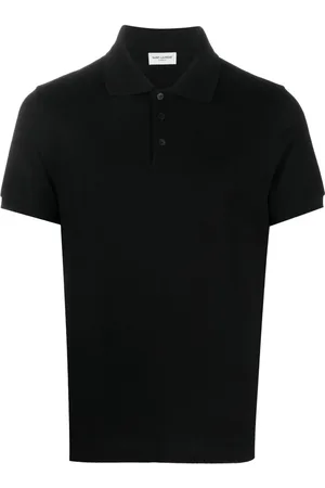 Saint Laurent Playera tipo polo con logo bordado