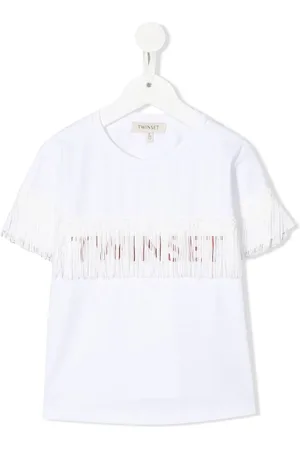 Twin-Set Playera con logo y flecos