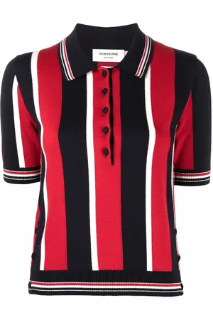 Thom Browne Top tipo polo ancho a rayas