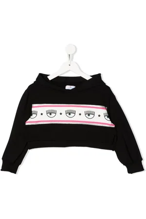 Chiara Ferragni Hoodie corta con logo estampado