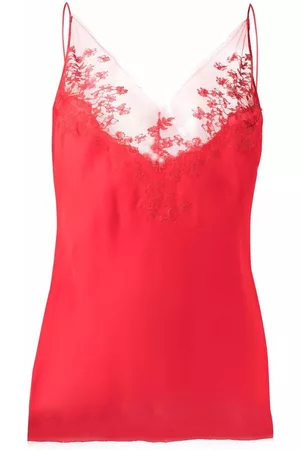CARINE GILSON Top con bordado floral