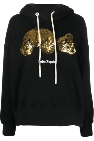 Palm Angels Hoodie con motivo bear de lentejuelas