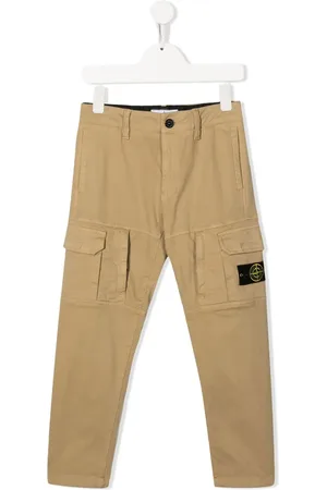 Stone Island Pantalones cargo con parche Compass