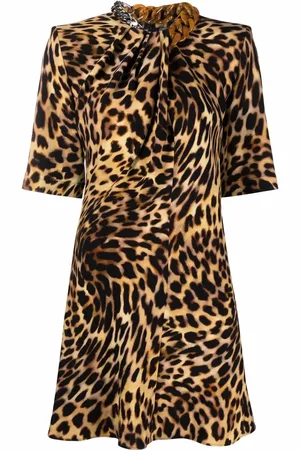 Stella McCartney Vestido con estampado de leopardo