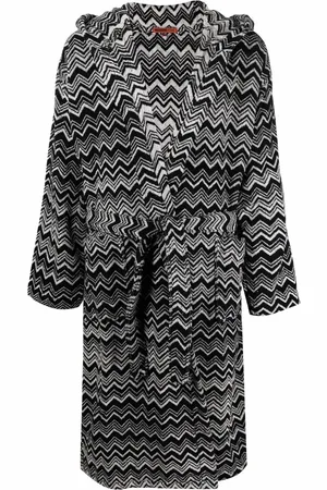 Missoni Bata con capucha y motivo en zigzag