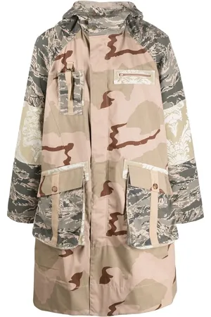 Marine Serre Abrigo con multi paneles