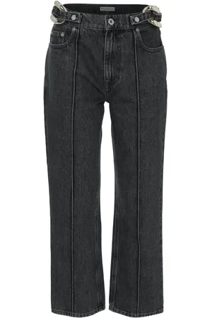 J.W.Anderson Jeans capri con detalle de cadena
