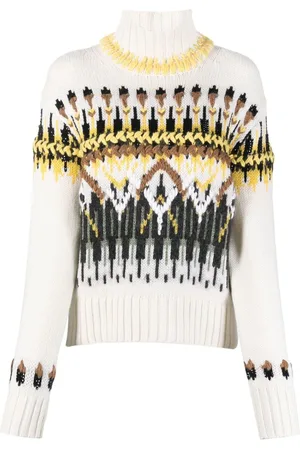 ERMANNO SCERVINO Suéter con cuello vuelto en intarsia