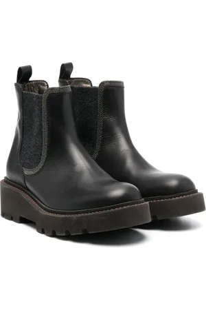 Brunello Cucinelli Botas Chelsea con detalle de cuentas