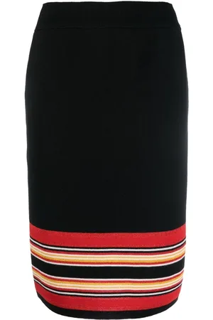 Saint Laurent Falda tejida con rayas 1980