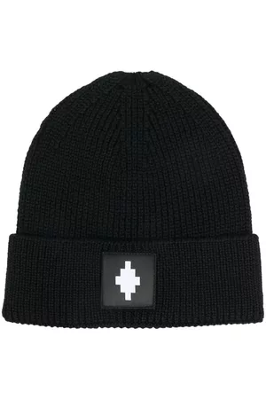 MARCELO BURLON Hombre Gorros - Boina tejido con parche del logo