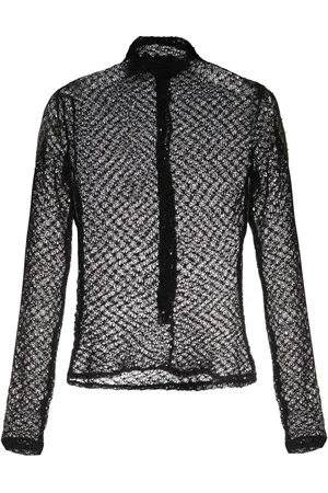 Atu Body Couture Top de tejido flojo transparente