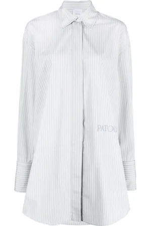 Patou Vestido camisero mini a rayas diplomáticas