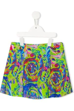 VERSACE Falda corta con estampado floral
