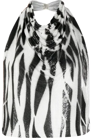 VERSACE Top con estampado de cebra