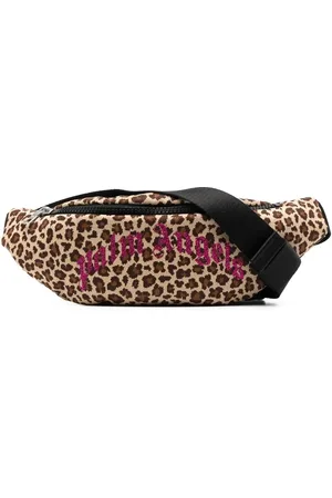 Palm Angels Cangurera con estampado de leopardo