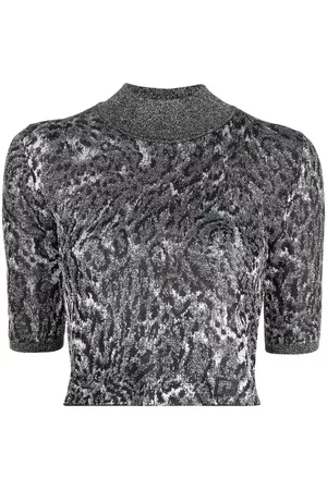 Paco rabanne Top con estampado de leopardo