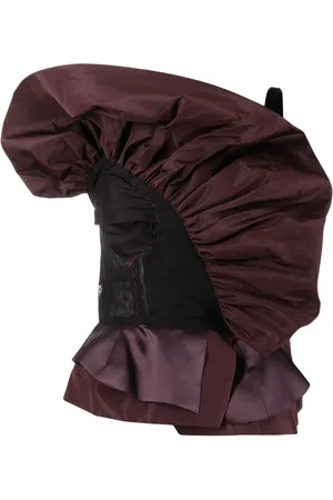 Maison Margiela Top sin mangas con volantes