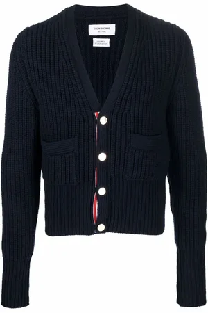 Thom Browne Cárdigan con bolsillo de parche