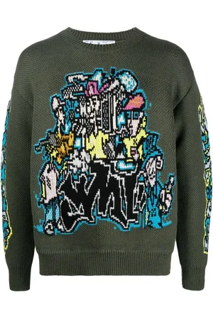OFF-WHITE Suéter tejido en intarsia