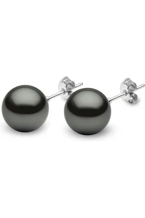 Yoko London Aretes Tahitian en oro blanco de 18kt con perlas del mar del sur de 11mm