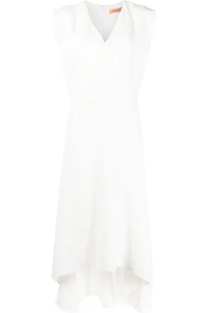YVES SALOMON Vestido midi sin mangas con cuello en V