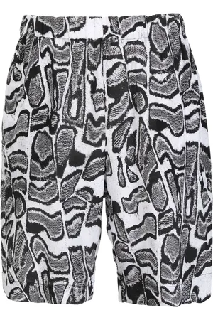 Edward Crutchley Bermudas de seda con motivo abstracto