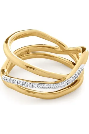 Monica Vinader Anillo Riva con diamante