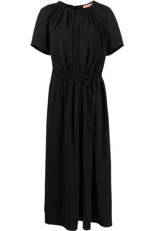 YVES SALOMON Vestido midi con detalle plisado