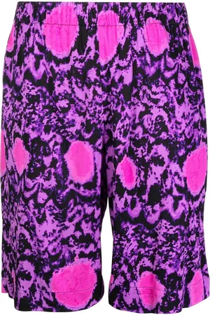 Edward Crutchley Bermudas de seda con motivo abstracto