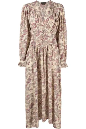 Isabel Marant Vestido midi Myrala con estampado de cachemira