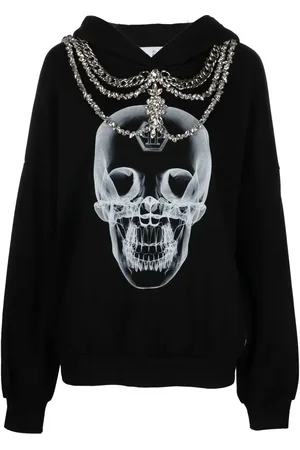 Philipp Plein Hoodie X-Ray con detalles de cristal
