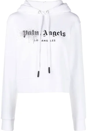 Palm Angels Hoodie con logo y detalles strass