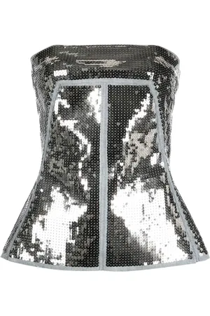 Rick Owens Top estilo bustier con detalle de lentejuelas