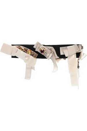 Dolce & Gabbana Cinturón de seda con detalles de strass 2000