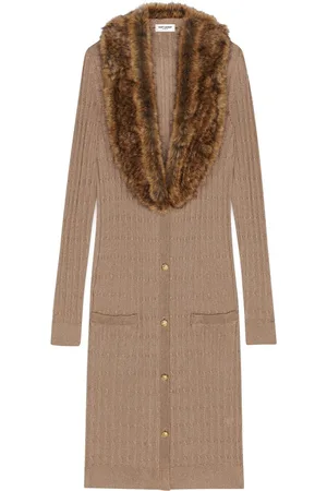 Saint Laurent Cárdigan con cuello texturizadas