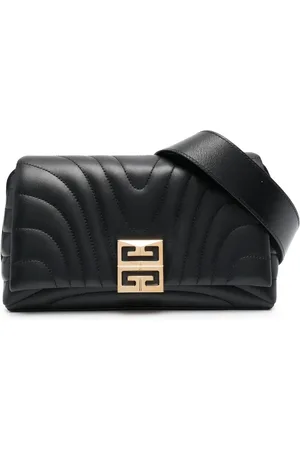 Givenchy Bolsa de hombro capitonada con placa del logo