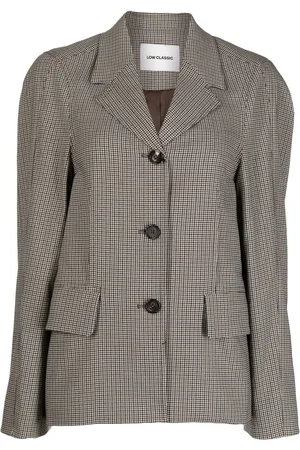 Low Classic Blazer oversize con motivo de cuadros