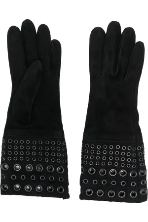 Gianfranco Ferré Guantes de gamuza con detalle de ojales 1990