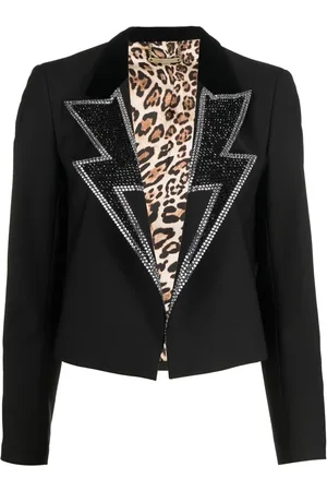 Philipp Plein Blazer corto con detalles de strass