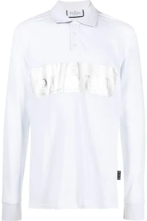 Philipp Plein Playera tipo polo con logo estampado
