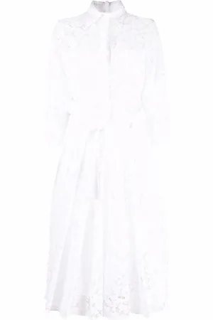 VALENTINO GARAVANI Vestido camisero con encaje floral