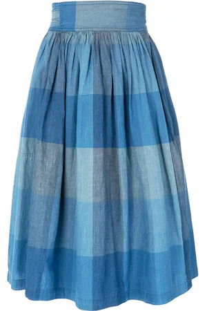 Issey Miyake Check wrap skirt