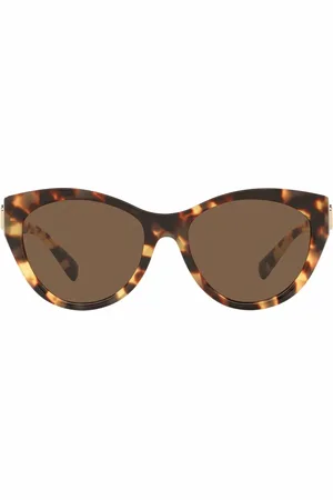 VALENTINO GARAVANI Lentes de sol de armazón cat eye con efecto carey