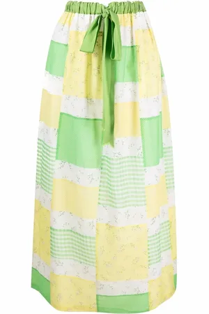 A.N.G.E.L.O. Vintage Cult Falda floral con diseño patchwork 1970