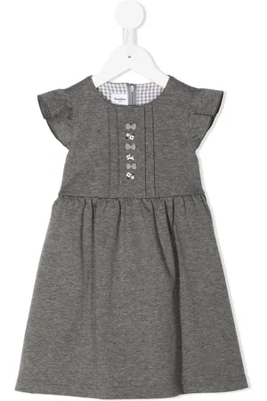 Familiar Vestido bordado manga corta